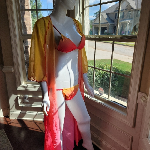 URBAN LOOK SUNRISE OMBRE BIKINI & COVERUP - Picture 11 of 11